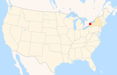 Fototapeta premium Location Map of Niagara Falls Int. Airport (Niagara Falls, New York, USA). IATA-code: IAG. No labels at all.