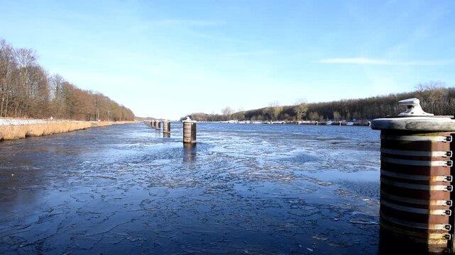 Der vereiste Nord-Ostsee-Kanal 2026
