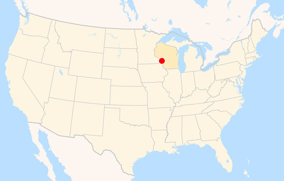 Location Map of La Crosse Regional Airport (La Crosse, Wisconsin, USA). IATA-code: LSE. No labels at all.