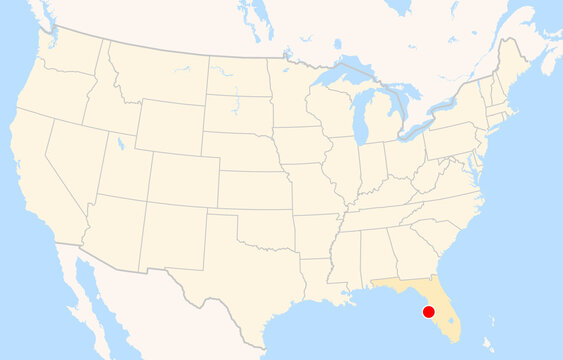 Location Map of St. Pete&ndash;Clearwater Int. Airport (St. Petersburg, Florida, USA). IATA-code: PIE. No labels at all.