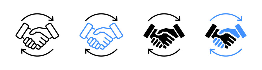 Obraz premium Relationship Building and Strategic Partnership Icon Vector illustration editable