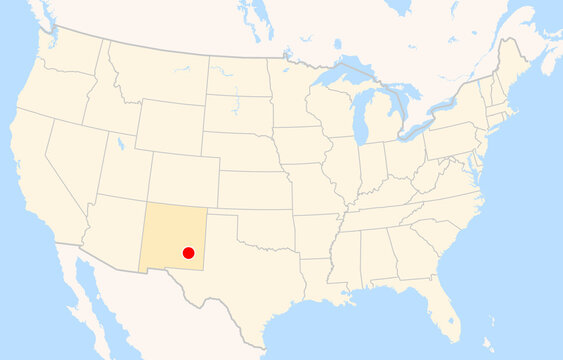 Location Map of Airport Roswell Air Center (Roswell, New Mexico, USA). IATA-code: ROW. No labels at all.