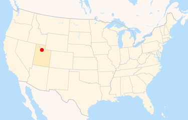 Fototapeta premium Location Map of Salt Lake City Int. Airport (Salt Lake City, Utah, USA). IATA-code: SLC. No labels at all.