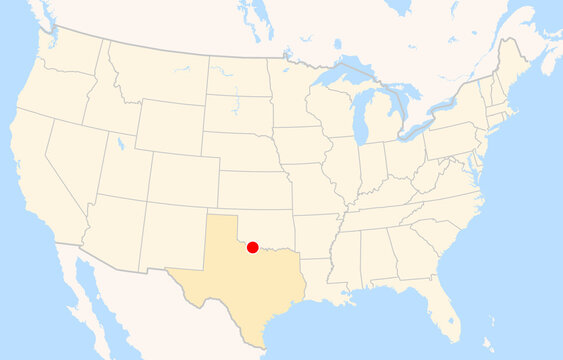 Location Map of Wichita Falls Municipal Airport&nbsp; - &nbsp;Sheppard Air Force Base (Wichita Falls, Texas, USA). IATA-code: SPS. No labels at all.