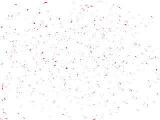 Fototapeta premium A white background with red confetti scattered all over it