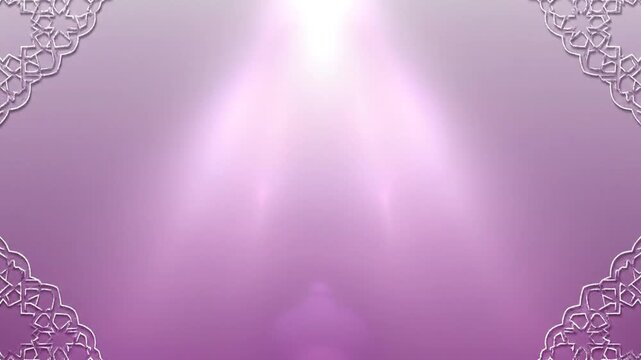 Dreamy purple background with soft glow and intricate lace border design for artistic or festive decorative use