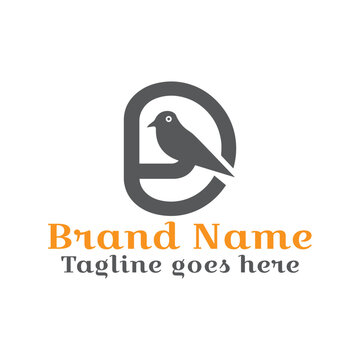 D letter bird logo. Fully Vector EPS file. CMYK color mode. Editable color. Easy to download.