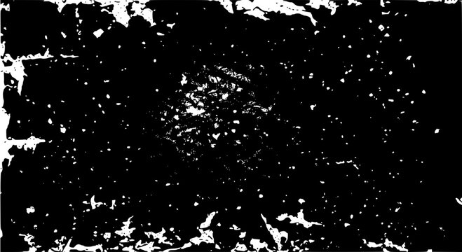 Grunge texture banner with distressed black background and white speckles featuring splatters, rough, abstract with