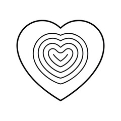heart fingerprint line art