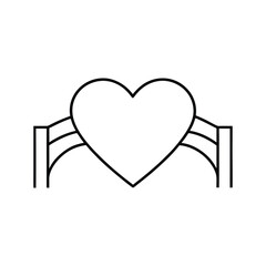 love bridge line art