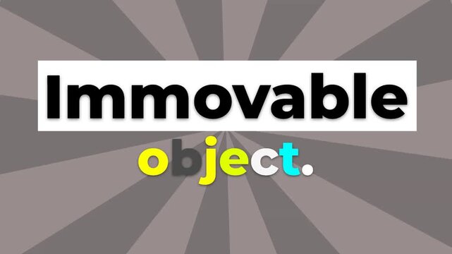 Graphic with Immovable object text on a grey radial background Powerful gym motivation quote