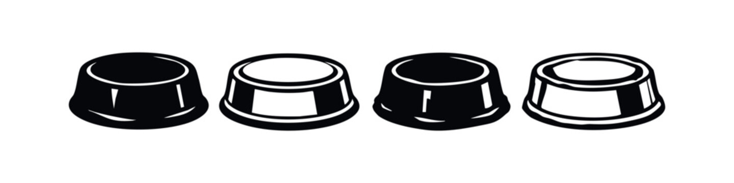 Detailed thimble icon collection. Essential sewing accessories in solid and outline vector style on white background.