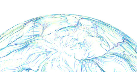 Artistic rendering of a sphere composed of flowing lines, creating a mesmerizing abstract visual. Ideal for design and b © vegefox.com