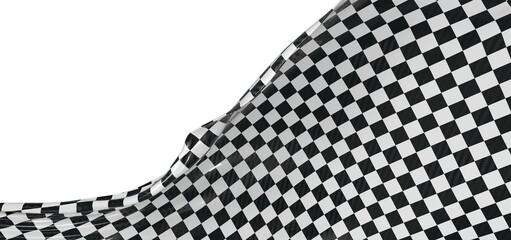 Abstract background featuring a waving checkered flag, perfect for racing and competition themes. Ideal for design proje