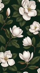 Magnolia Floral Pattern.