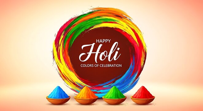Happy holi festival of colors celebration