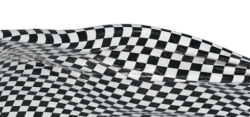 Obraz premium Dynamic texture of a checkered flag waving, perfect for racing, speed, competition, and victory-themed designs. Ideal fo