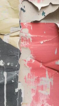 Abstract Texture of Torn Pink and Gray Paper Layers