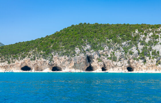 Cala Luna beach on the Baunei Coast. Gulf of Orosei in Sardinia, Italy