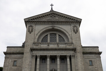 Fototapeta premium Saint Joseph's Oratory of Mount Royal facade detail, Montreal, Canada.