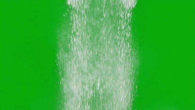 Flowing Water Effect Overlay on Green Screen Background.