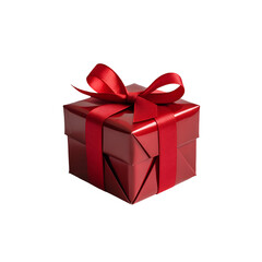 Obraz premium Christmas and Holiday Gift Box with Ribbon and Bow Isolated Celebration Concept