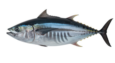 Bluefin tuna fish on white background seafood ocean