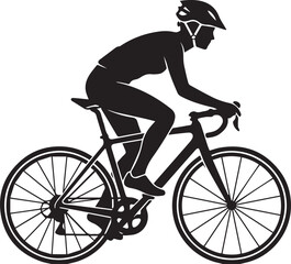 Fototapeta premium Active Lifestyle Person Riding Bicycle Silhouettes