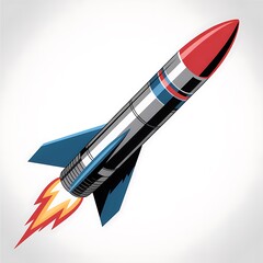 rocket ship launching into space