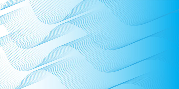 Abstract glowing wave lines on dark blue background. Dynamic wave pattern. Modern flowing wavy lines. Futuristic technology concept. vektor