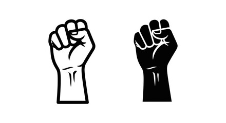 Fototapeta premium A powerful symbol of unity and solidarity with raised fists
