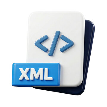 Modern XML coding symbol for web development and programming