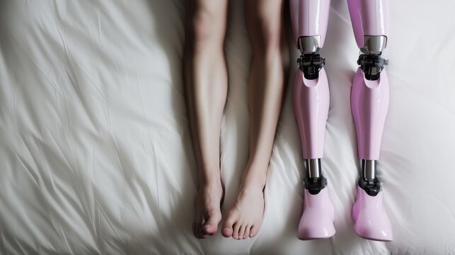 Human and Humanoid Robot Side by Side, AI Companion Future