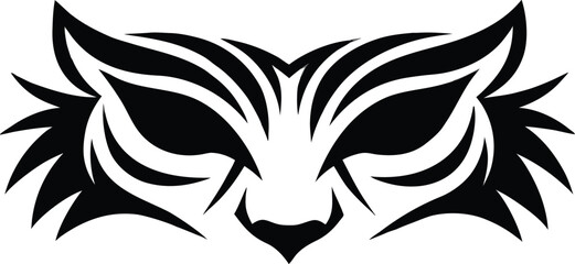 tribal tiger eyes abstract logo design © Vector Art