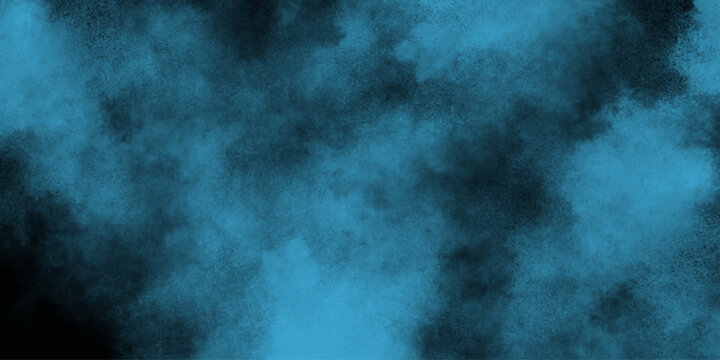 Abstract watercolor background with splashes. abstract cloud and vapor texture background. Teal color powder explosion. Dark blue painted smoky textured teal color powder explosion. 
