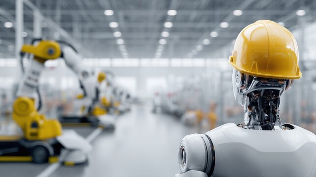 Autonomous Warehouse Robot Managing Inventory in Modern Logistics Facility