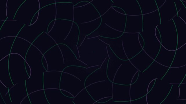 Dark Abstract Geometric Swirl Pattern with Pink and Green Lines