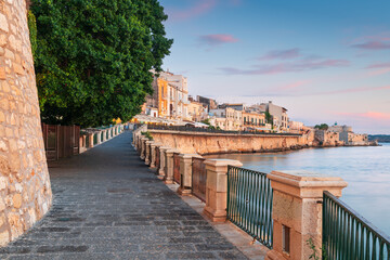 Syracuse, Sicily, Italy Along the Belvedere Largo Aretusa