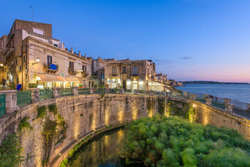 Syracuse, Sicily, Italy with the Fountain of Arethusa