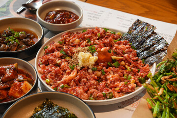 Traditional Korean Beef Tartare Yukhoe