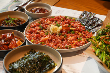 Traditional Korean Beef Tartare Yukhoe
