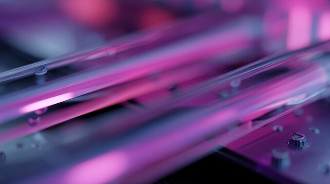 3D render of a futuristic GPU with neon lighting and liquid cooling