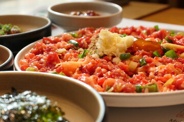 Traditional Korean Beef Tartare Yukhoe