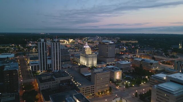 Peoria, Illinois, USA Downtown Skyline