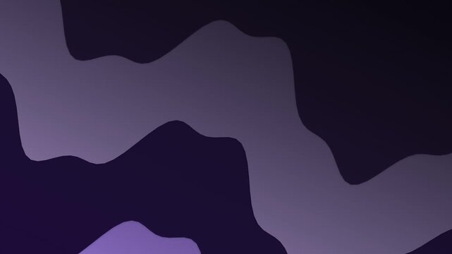 Deep Purple Gradient Waves Flowing Across Dark Night Sky