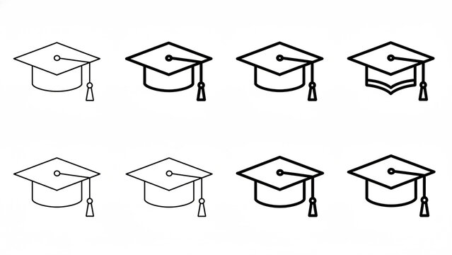 Graduation cap illustrations