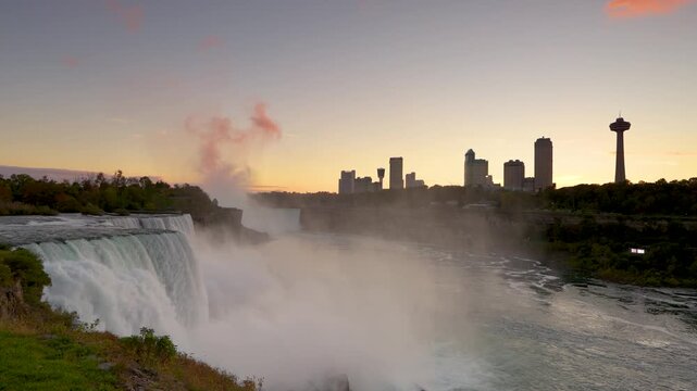Niagara Falls, New York, USA from the rim of the fall