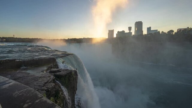 Niagara Falls, New York, USA from the rim of the fall