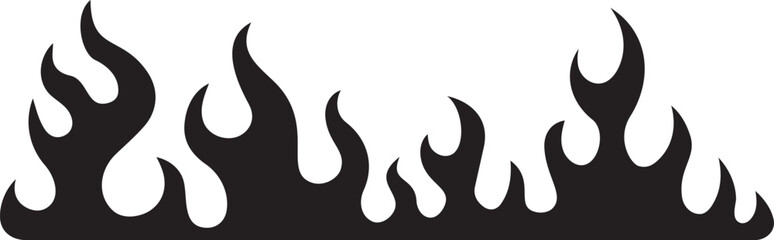 Inferno Silhouette: A dynamic and striking silhouette of dancing flames, embodying raw energy and captivating movement. © Salman