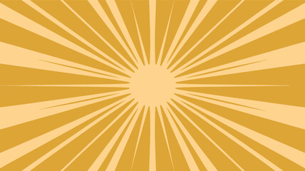 Fototapeta premium Vibrant sunburst pattern with dynamic golden rays